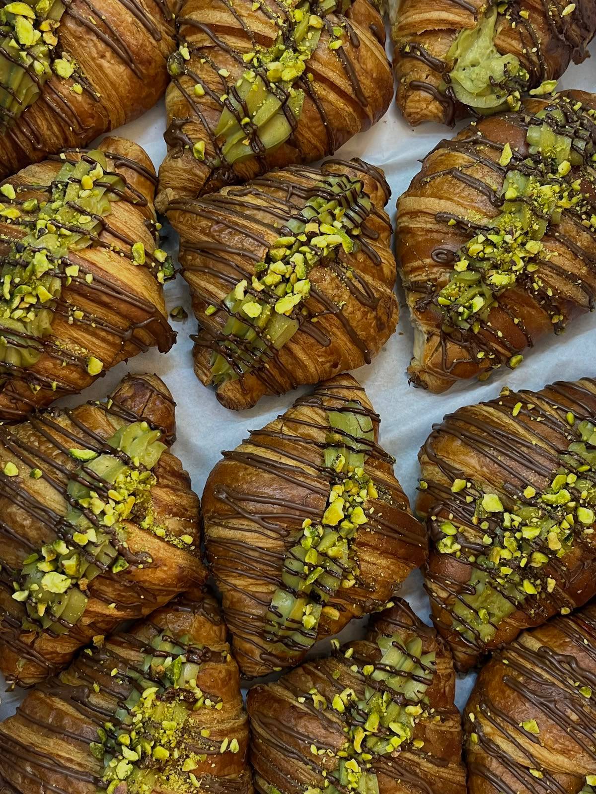 Pistachio croissants